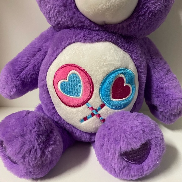 Care Bears Plush Purple Share Bear Stuffed Animal Unlock The Magic Toy Basic Fun - Picture 10 of 12